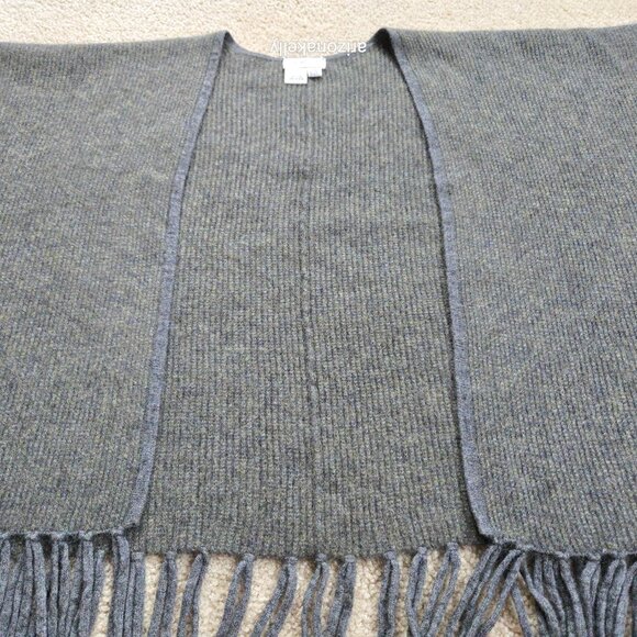{{{Thick}}} Cashmere Wrap Birdseye Knit Green/Grey Symphony - Picture 8 of 16
